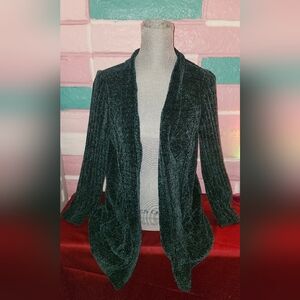 Absolutely Famous Dark Green Open-Front Cardigan